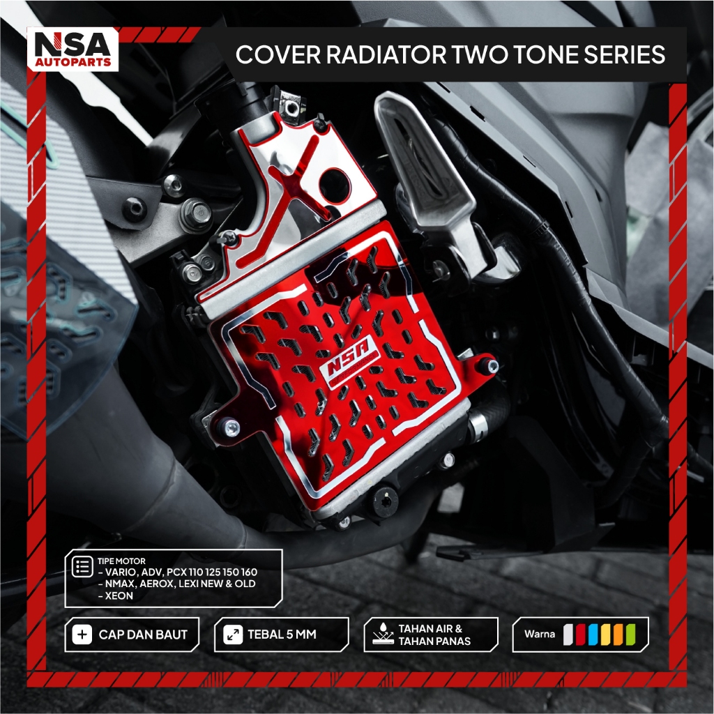 COVER RADIATOR VARIO 160 PCX 160 NSA TUTUP RADIATOR VARIO 160 PELINDUNG MESIN RADIATOR HONDA PCX 160