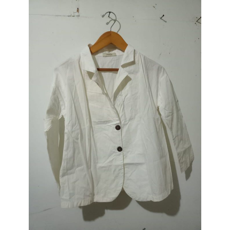 Blazer putih MIROIR (preloved)