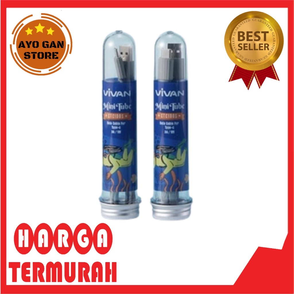 VIVAN Kabel Data For Type-C USB 2.4A 1M (CTC100) Termurah
