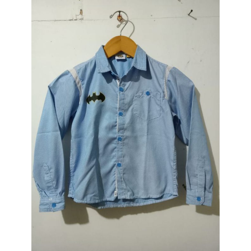 Kemeja Lengan Panjang Anak Laki-laki BATMAN KIDS ICON