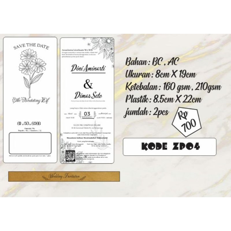 undangan vintag / undangan hitam putih / undangan murah / undangan elegan / undangan pernikahan
