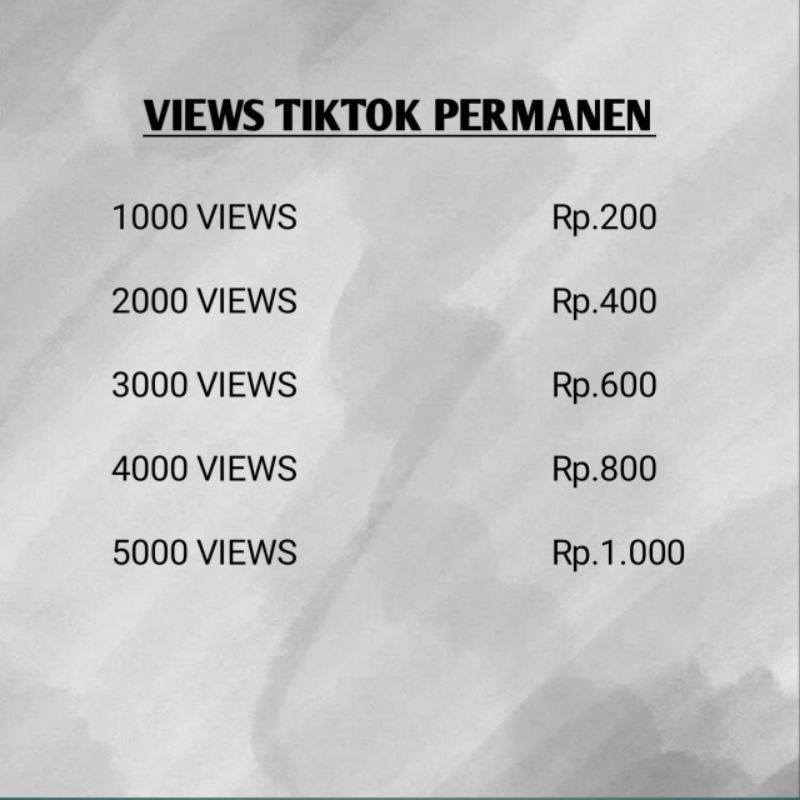 VIEWS TIKTOK TERMURAH