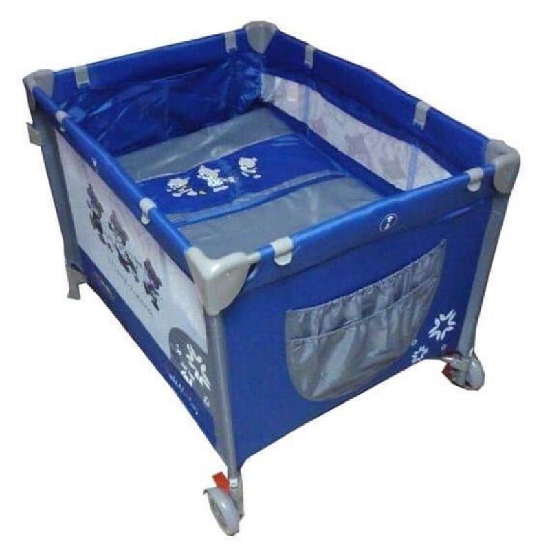 PRELOVED Box bayi Pliko creative baby rocking playard B808R - Biru