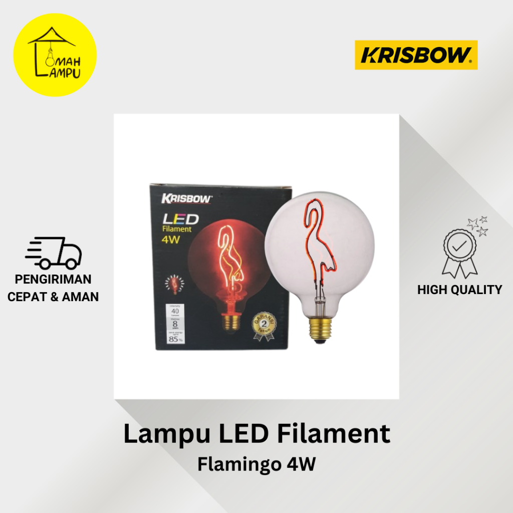 Krisbow Lampu LED Filament Flamingo 4W