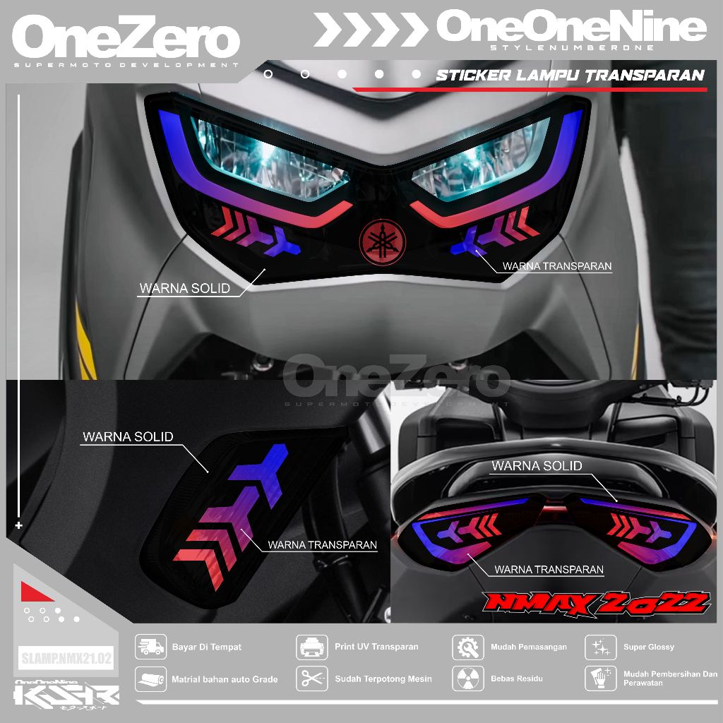 STIKER LAMPU NMAX 2023 / STICKER TRANSPARAN VARIASI LAMPU ALIS MOTOR YAMAHA NMAX NEW 2023 VIRAL