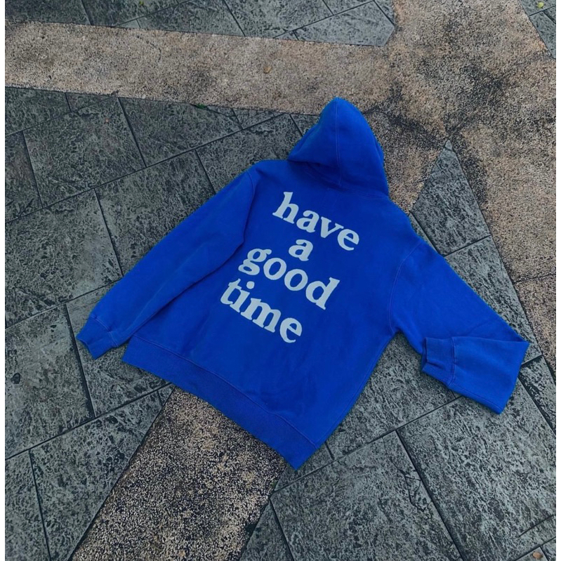 Hoodie Have a Good Time backprint blue