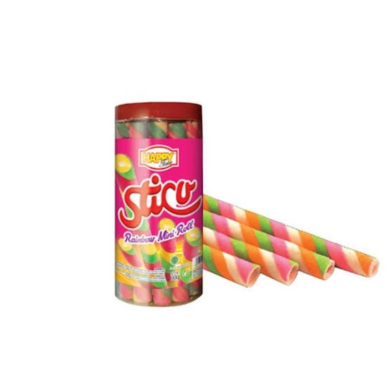 

stico/sticu rainbow roll/snack anak/snack viral/waffer roll