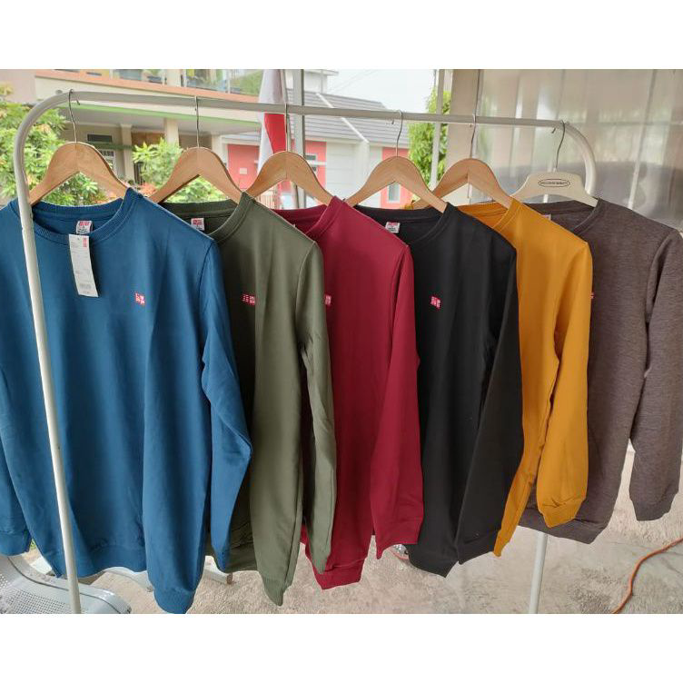 Laris TERMURAH SWEATER UNIQLO UNISEX PRIA/WANITA LOGO BORDIR ORIGINAL BRAND PART 2