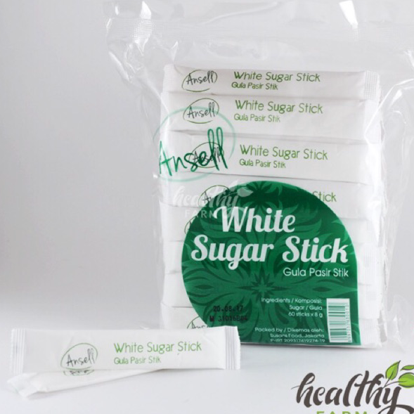 

Big Sale Ansell White Sugar Stick / Gula Pasir Stik / Gula sachet 60's ➛➙❅⋆