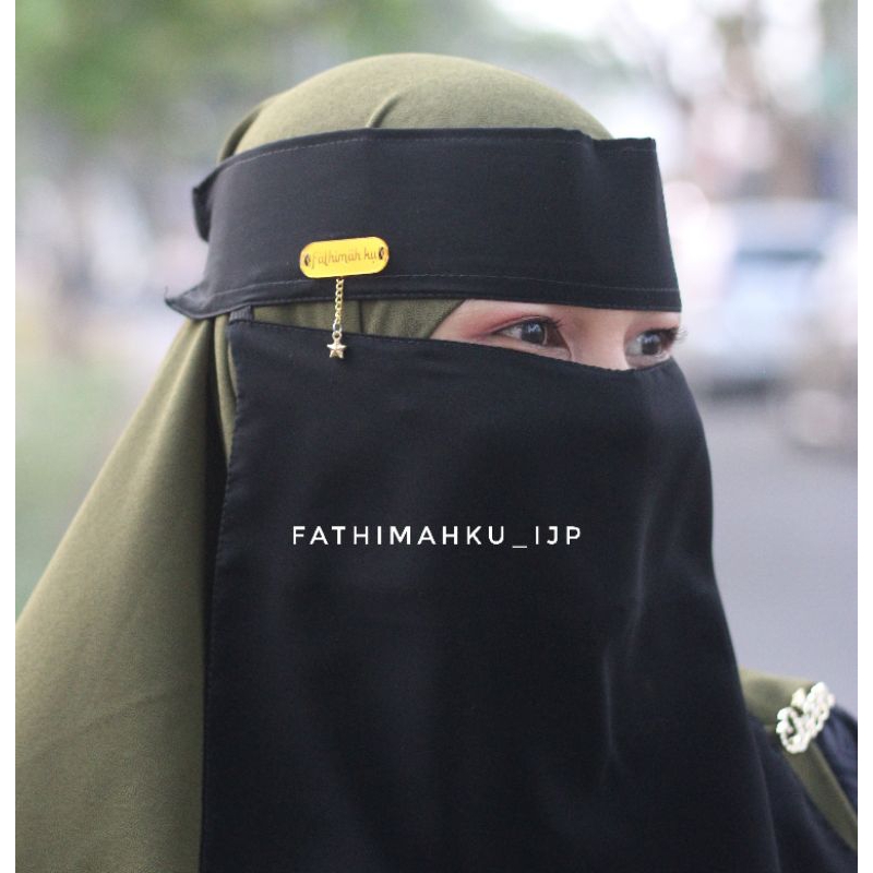 Niqab Pendek Rebala Full sifon silky arab/Cadar Niqab Bandana Poni pendek 26 cm/Cadar Sifon Best sel