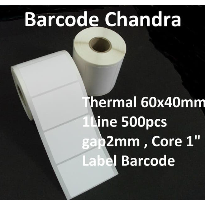 

#Sale Direct Thermal 60x40mm 1Line 500pcs Gap 2mm Core 1 Inchi / Label Sticker Barcode