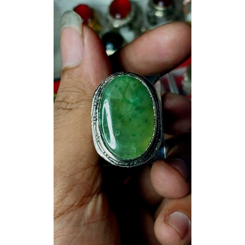 Cincin Akik Natural Lumut Aceh Siap Pakai