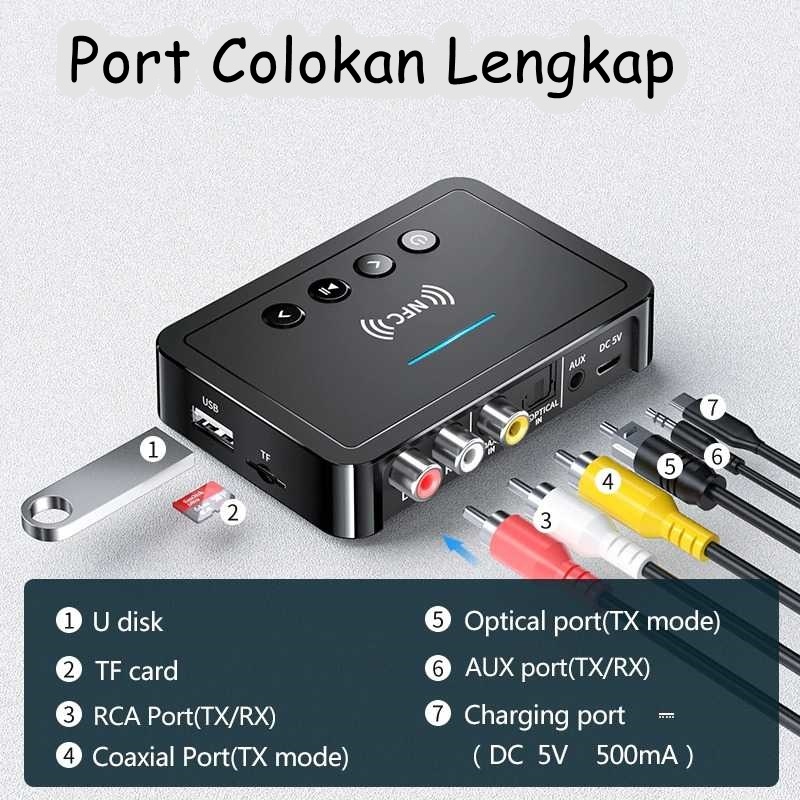 MILION STAR Wireless Audio Receiver Pemancar Bluetooth NFC