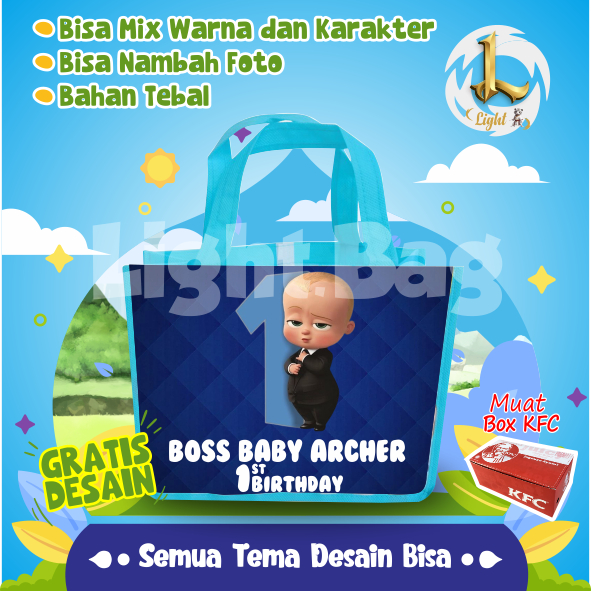 

TAS SOUVENIR ULTAH BABY BOSS CUSTOM/TAS SOUVENIR PREMIUM /GRATIS DESAIN/BONUS FOTO ANAK/GOODIE BAG CUTE BABY BOSS/TAS ULANG TAHUN BABY BOSS/TAS ULTAH CUSTOM / TAS SOUVENIR 2 HARI JADI/ TAS ULTAH / TAS ULANG TAHUN / BISA TAMBAH FOTO ANAK