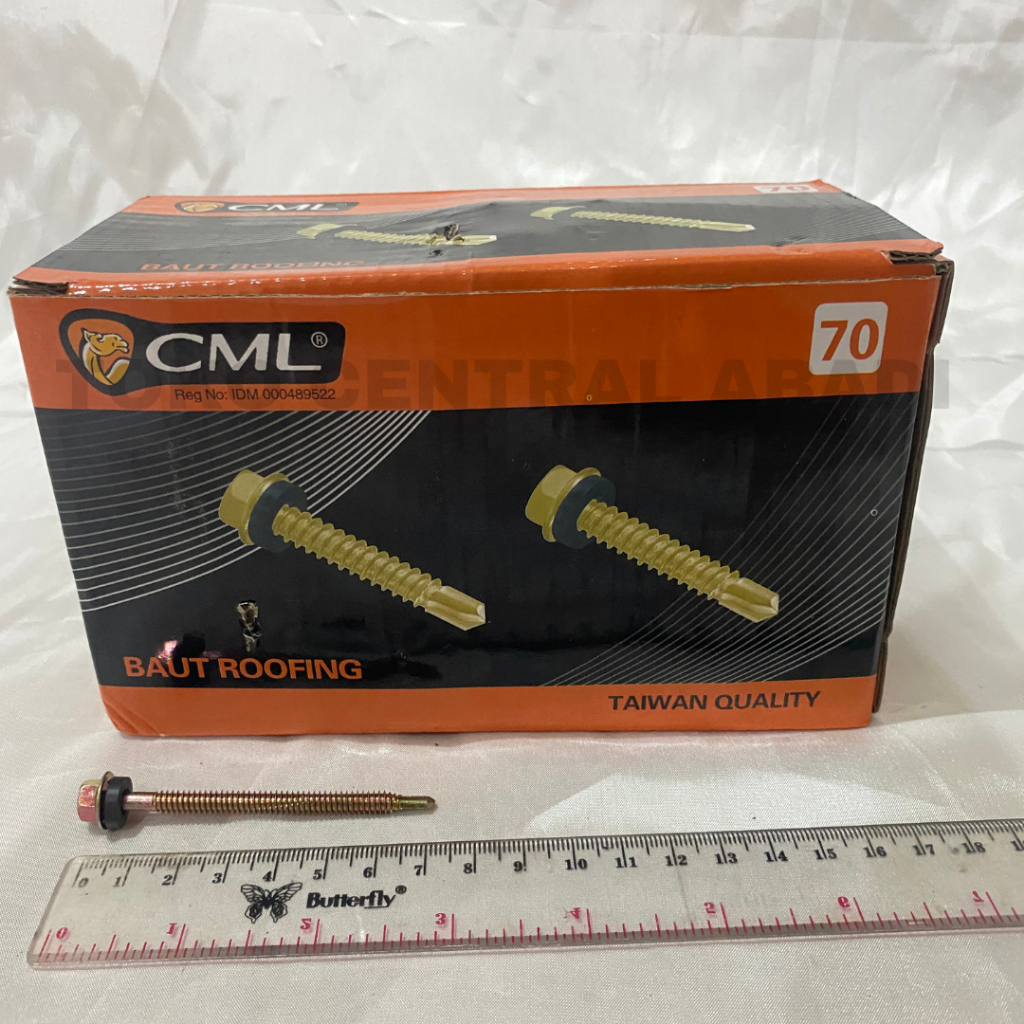Baut Roofing / Skrup Roofing “CAMEL” 70 mm, 7 cm (250 pcs) /  Baut Roofing Baja Ringan / Baut Roofin
