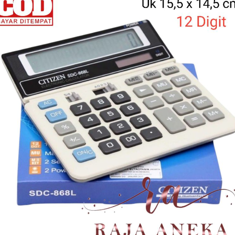 

➚➹✲ Citizen Calculator SDC-868L - Kalkulator Desktop Meja Kantor SDC 868L citizen 868