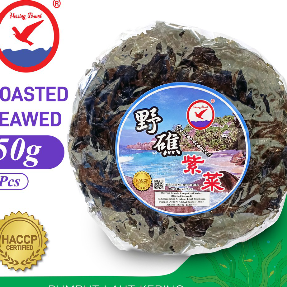 

Terkini Herring Brand Dried Seaweed Rumput Laut Bulat 50 g