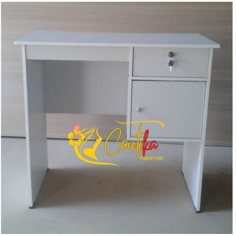 Meja Tulis / Kantor / Belajar /Kerja Minimalis Kecil Dengan Laci