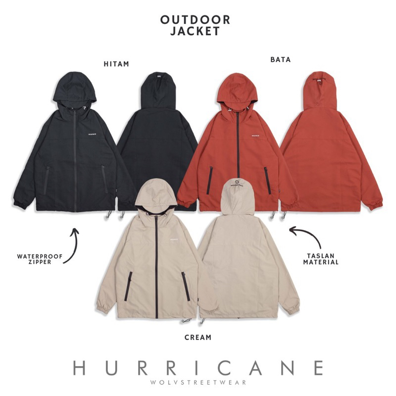 ORIGINAL WOLV Jaket Outdoor Hurricane Jaket Outdoor Jaket Wolv