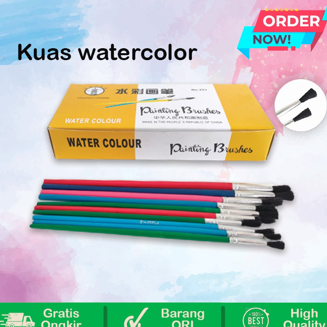 

Laris Kuas Cat Pagoda No. 6 (6 Pcs) / Kuas Lukis / Kuas Cat Air