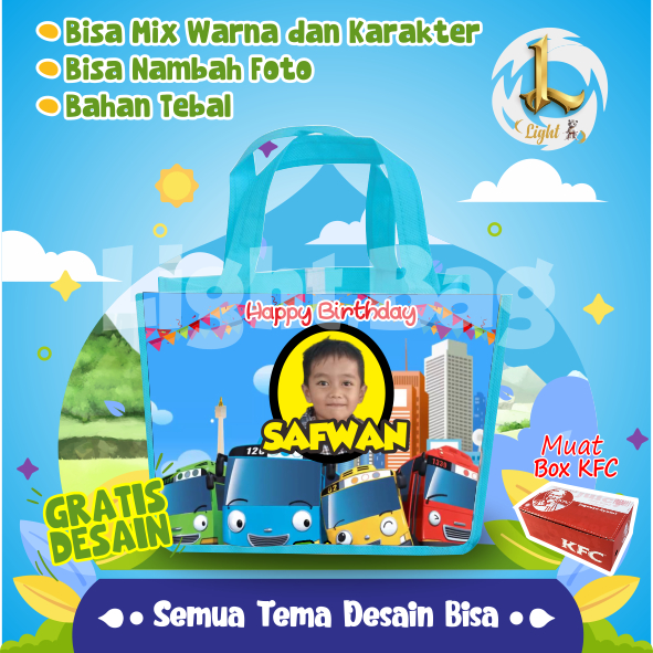 

TAS SOUVENIR ULTAH TAYO CUSTOM / TAS SOUVENIR PREMIUM / GRATIS DESAIN / BONUS FOTO ANAK / GOODIE BAG CUTE TAYO / TAS ULANG TAHUN TAYO / TAS ULTAH CUSTOM / TAS SOUVENIR 2 HARI JADI / TAS ULTAH / TAS ULANG TAHUN / BISA TAMBAH FOTO ANAK