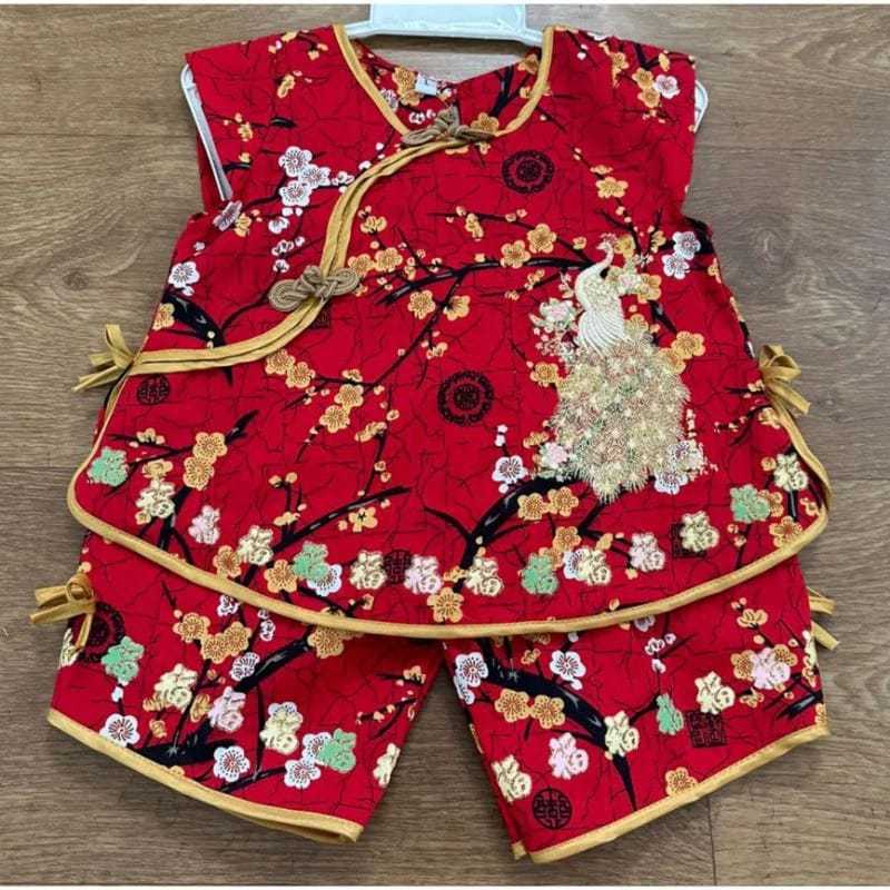 SETELAN BAJU IMLEK ANAK CEWEK / CHEONGSAM ANAK PEREMPUAN IMLEK USIA 1-3 TAHUN