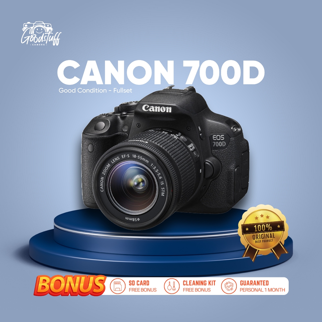 KAMERA CANON EOS 700D MULUS FULL SET