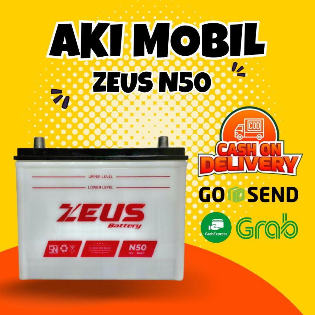 Aki Mobil Peugeot 504 / 505, Serena,Terrano Zeus N50 Aki Basah