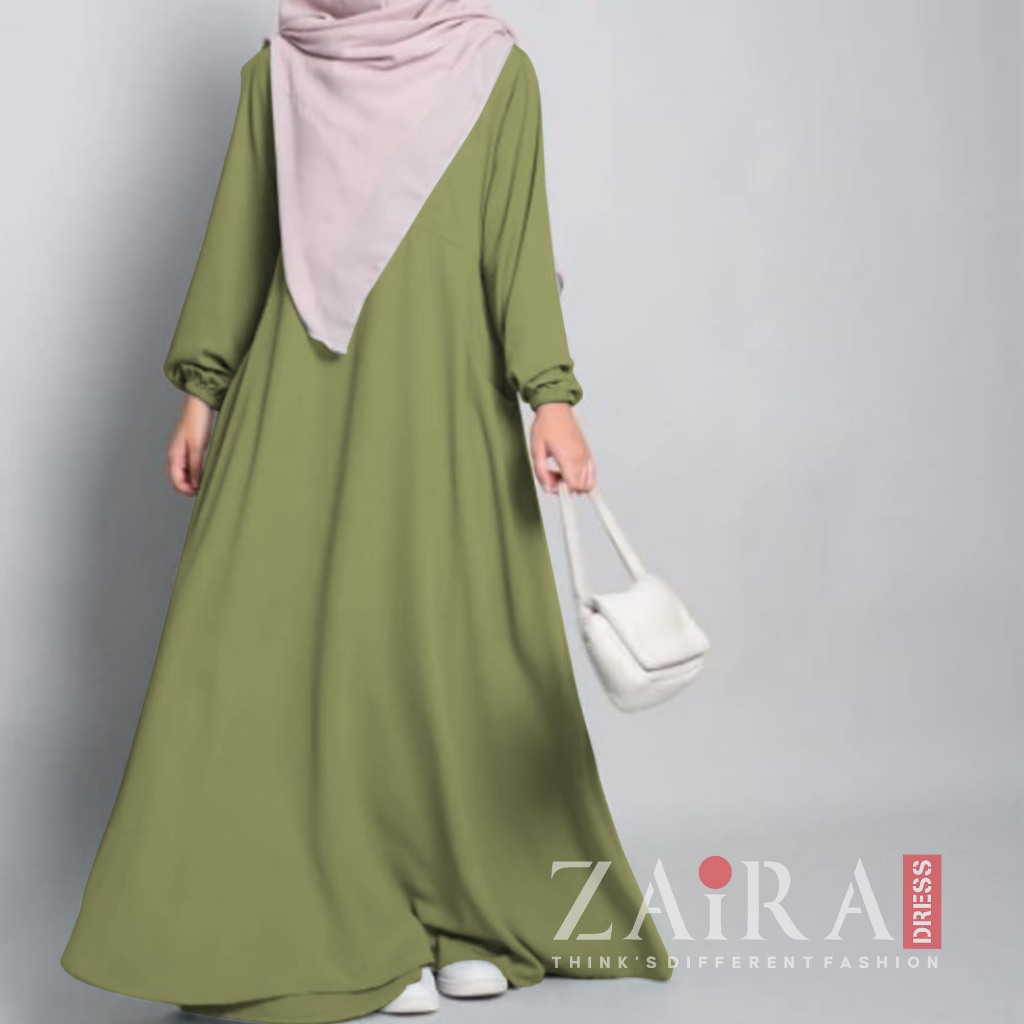 bestpromo (bisa cod) abaya lengan karet / basic abaya polos terbaru / gamis wanita santri putri