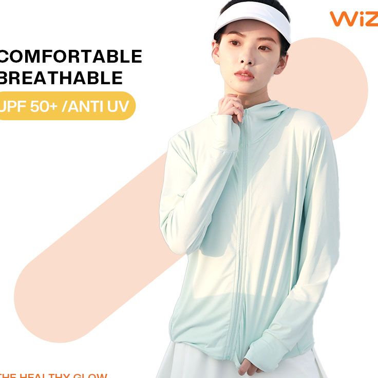 ➹→❆❂ WiZi Pelindung Matahari Wanita Pakaian Jaket Anti Sinar Matahari