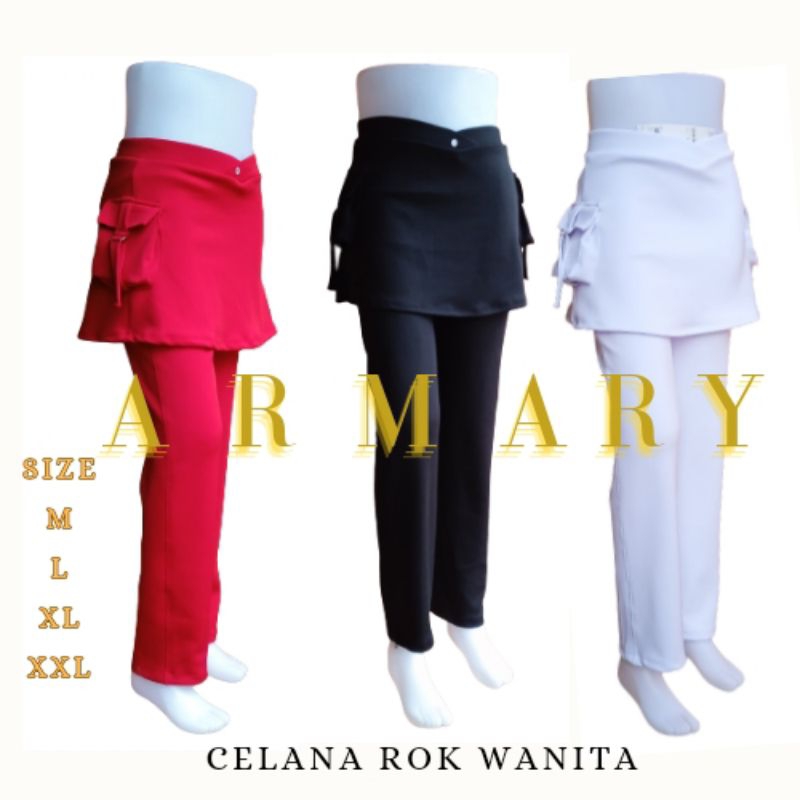 Celana Senam Rok Kantong || Celana Olahraga Wanita _ Celana Panjang Rok - Celana Senam Wanita >>> CB