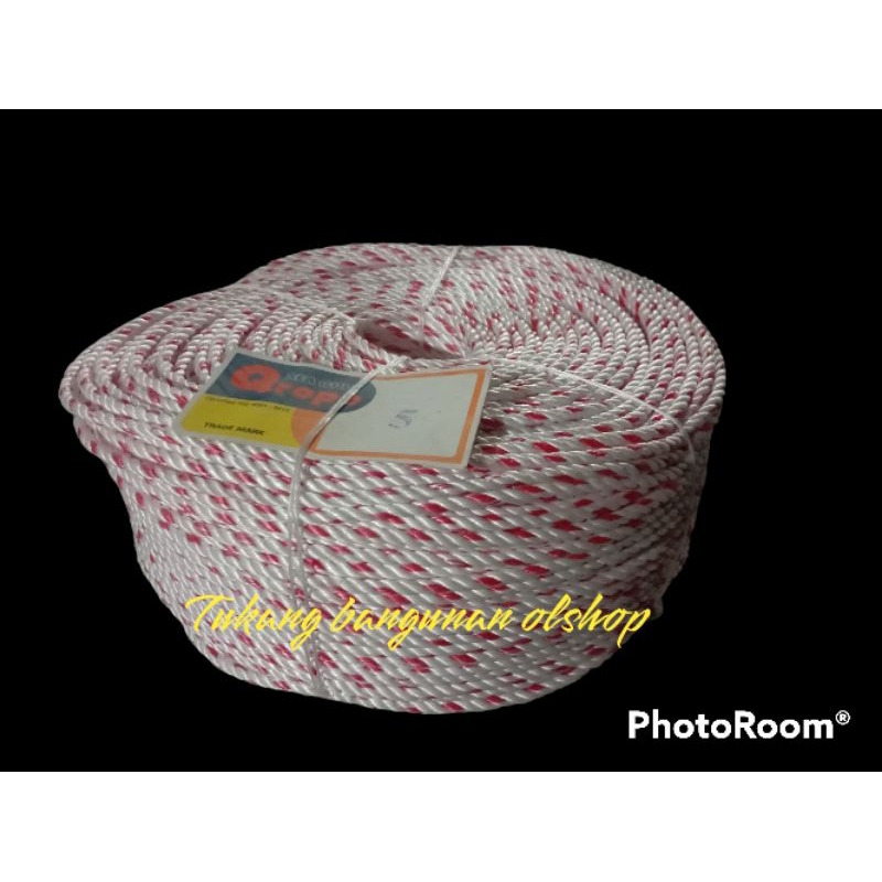 Tali Tambang PP Kualitas terbaik merk Qrope 5 mm Harga Per meter