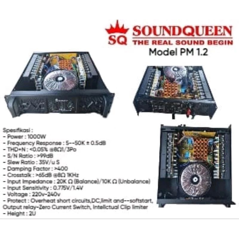 Power Amplifier Soundqueen PM 1.2 Original TERBAIK