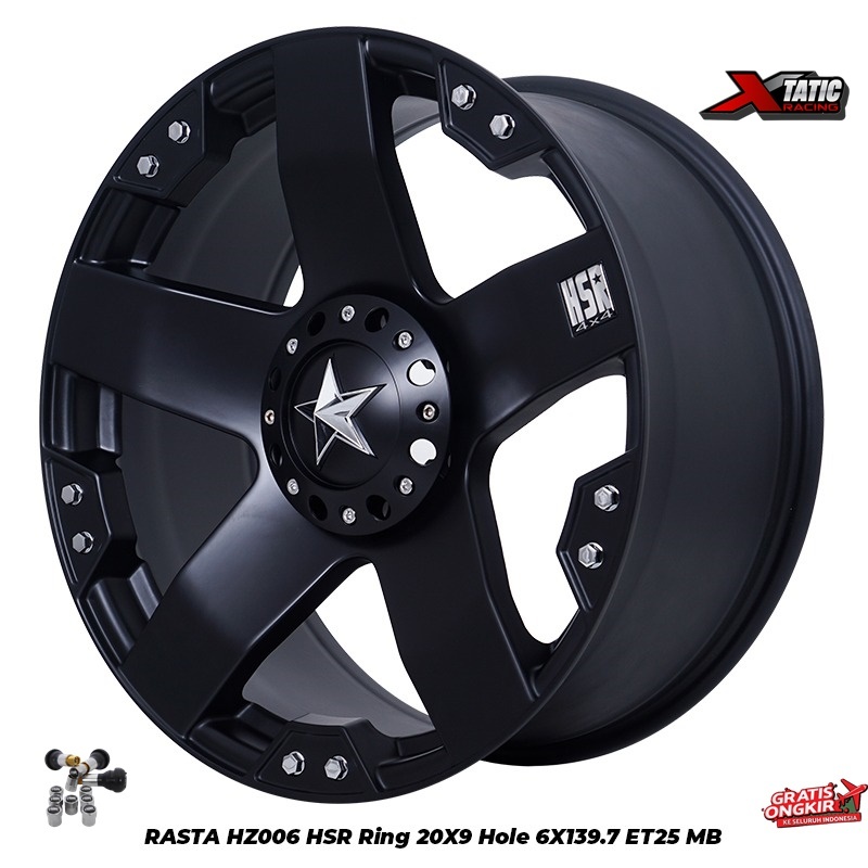 Velg Mobil Ring20 Hsr Type Rasta Pcd 6x139,7 Pajero Triton Fortuner Ranger Strada Dll