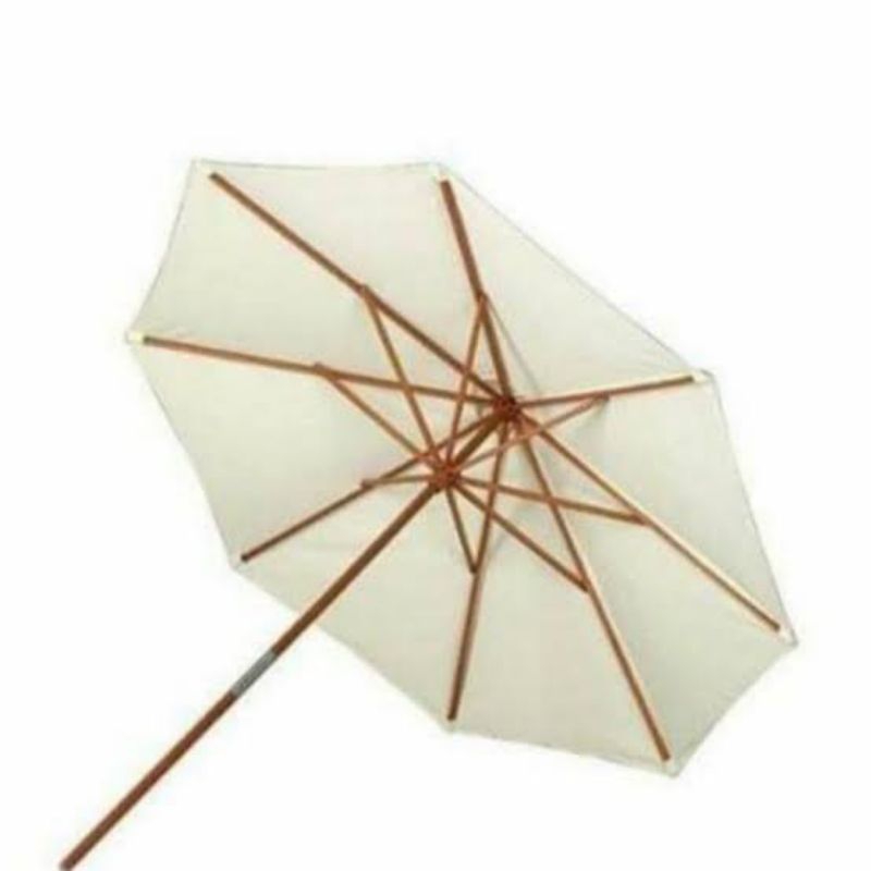@nijen | SET KERANGKA DAN KAIN PAYUNG KAYU JATI OUTDOOR UKURAN 3 METER