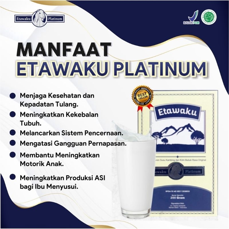 

Susu Kambing Etawaku Platinum Susu Kambing Krimer Nabati Bubuk