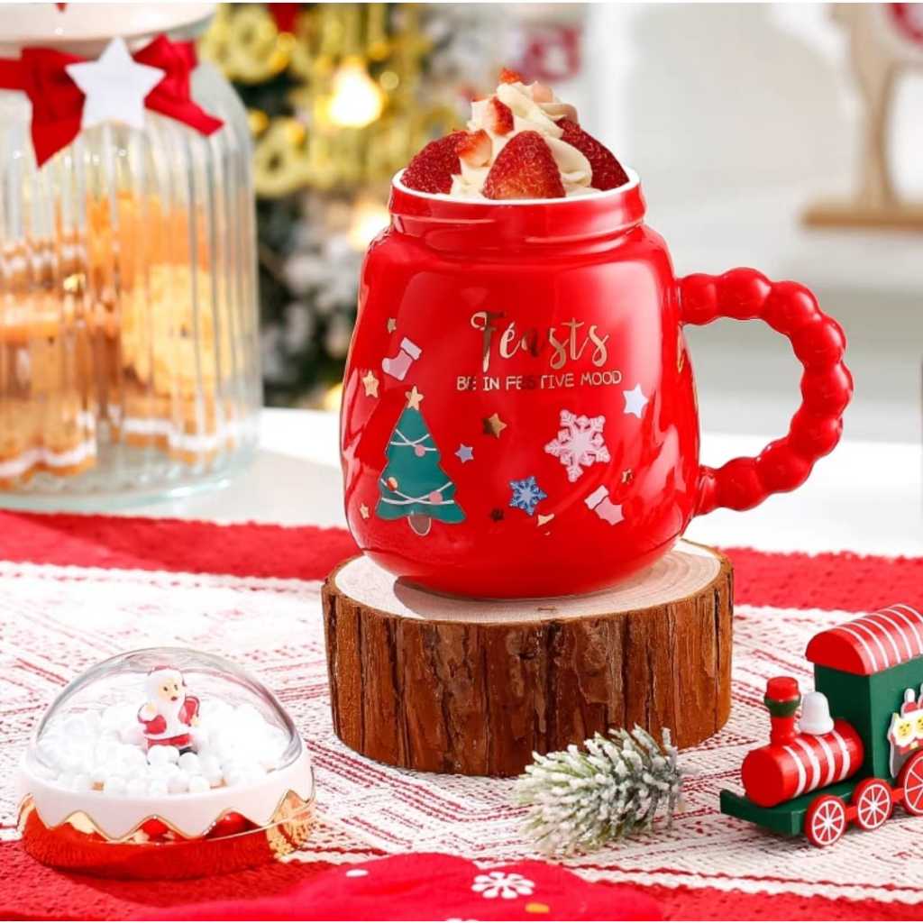 Snowball Christmas Mug Santa Claus / Gelas Christmas Kado Natal Merry Christmas / Hampers Natal /  Christmas Gift