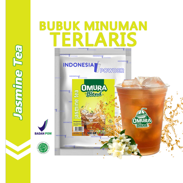 OMURA Blend Bubuk Minuman Premium Rasa Jasmine Tea / Teh Melati Powder Drink 500 Gr Omura Powder