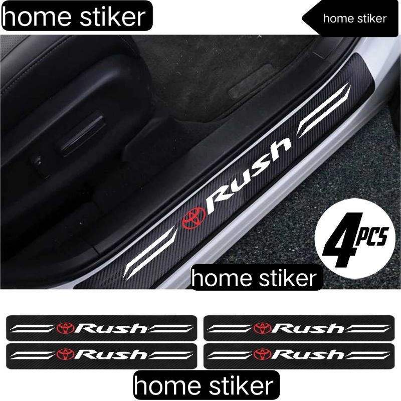 stiker mobil stiker CUTING karbon pelindung pintu pijakan kaki mobil TOYOTA RUSH