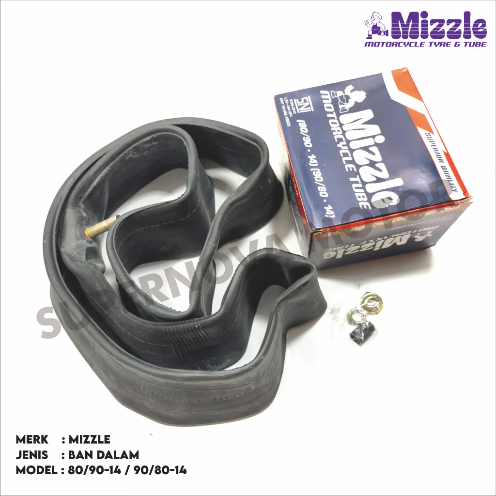 BAN DALAM 80/90-14 90/80-14 BAN DALAM MOTOR MATIC RING 14 MERK MIZZLE