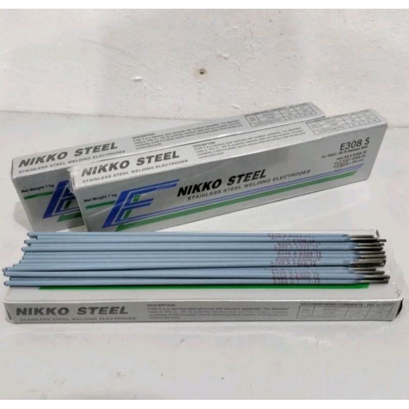 KAWAT LAS STAINLESS STEEL 1.6mm berat 1 kg / KAWAT LAS NIKKO 1.6MM STAINLESS STEEL