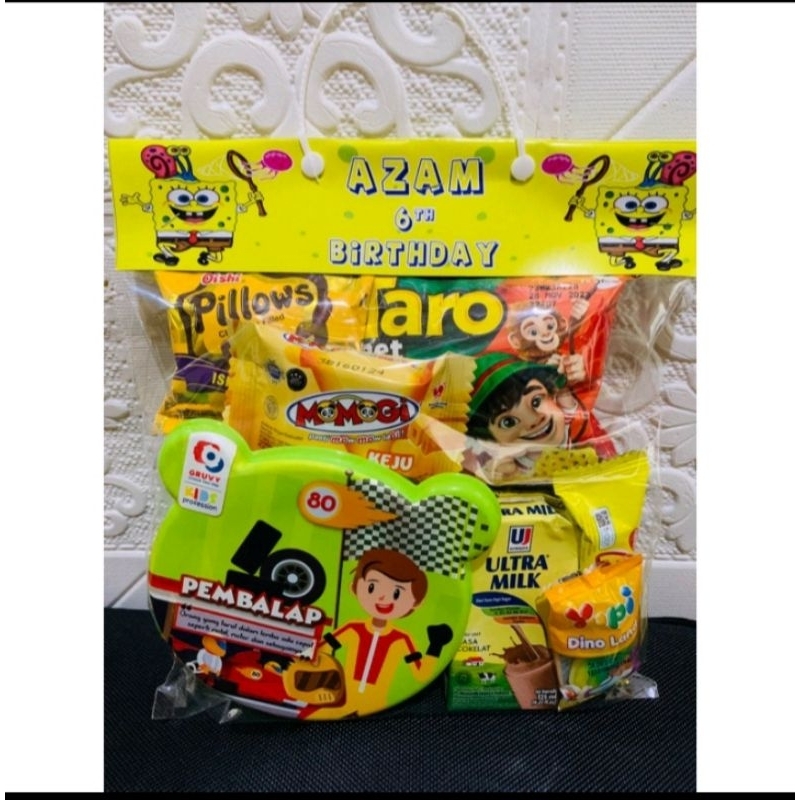 

Paket Snack Ulang Tahun Souvenir Tempat makan