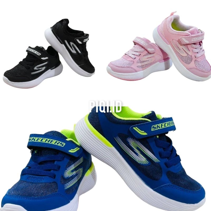 Sepatu Anak Skechers Kids Premium Anak Laki-Laki dan Anak Perempuan Grade Original Hitam Biru Pink