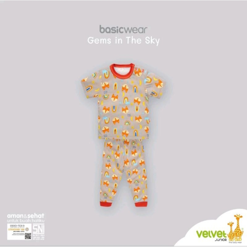 Setelan Pendek Panjang Gems In The Sky Velvet Junior