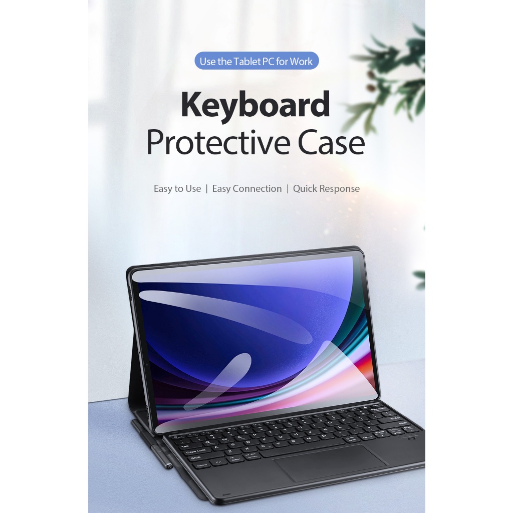 Case Keyboard Bluetooth Samsung Tab S10 Ultra | Tab S10 Plus | Tab S9 | Tab S9 Plus | Tab S9 Ultra |