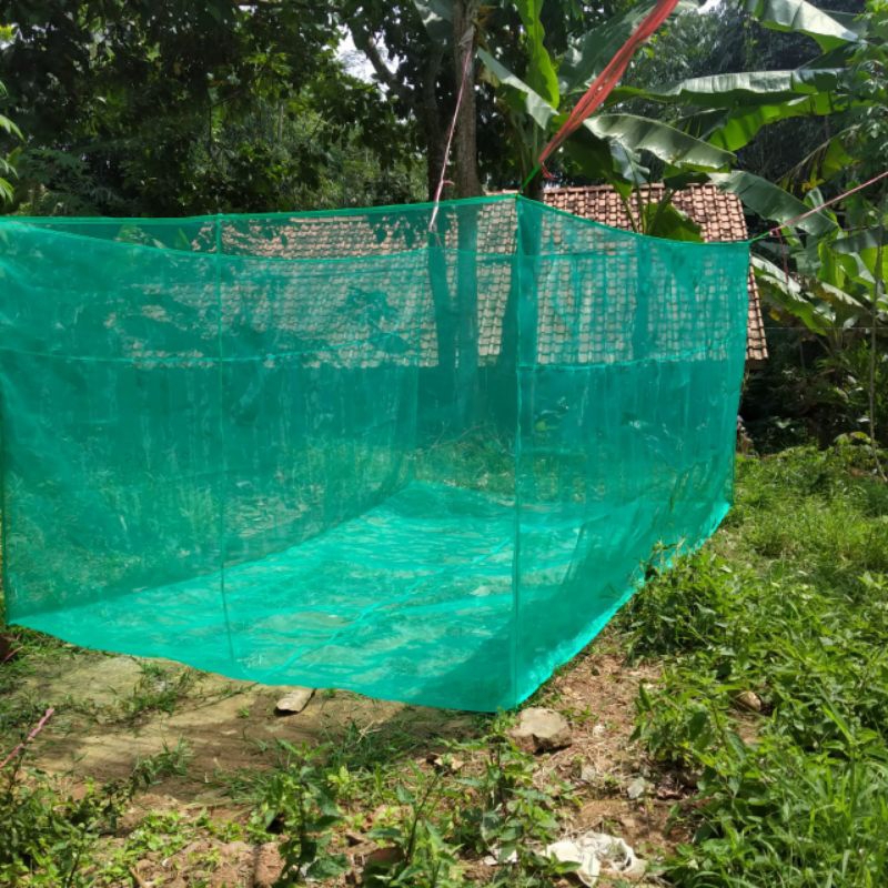 jaring ikan besar keramba kolam ikan 3x3x3 nila lele gurame waring hapa ikan