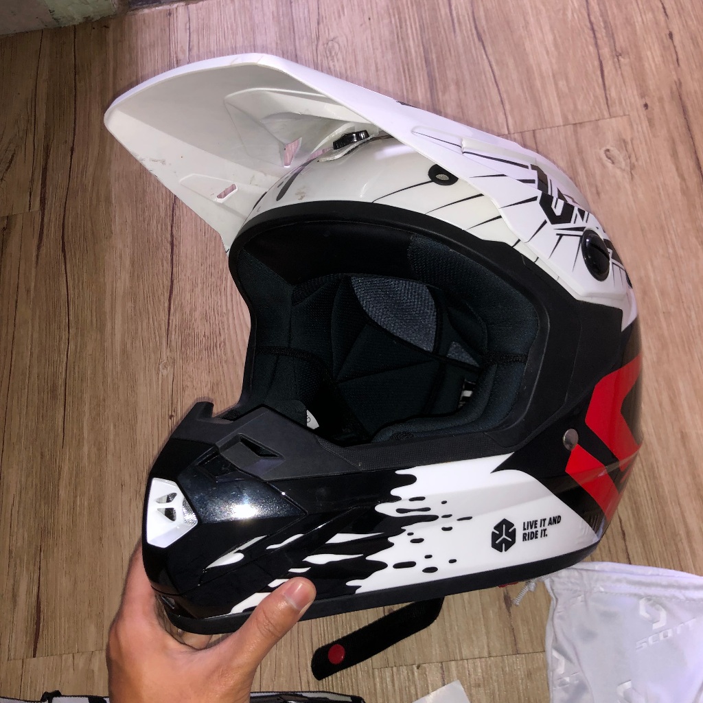 Helm RSV ORCA REBEL Original R Series Second Bekas + Scott Goggle