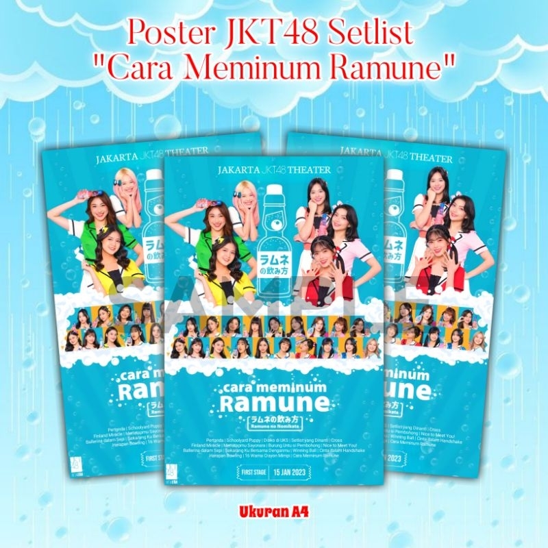 Poster JKT48 Special Setlist Ramune no Nomikata/Cara Meminum Ramune