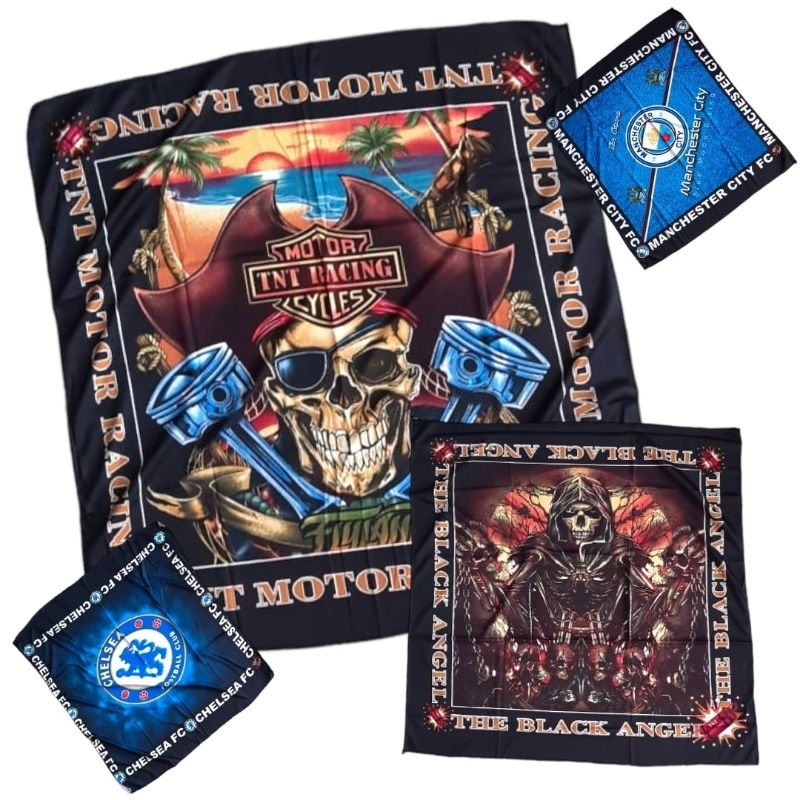 SLAYER MOTIF // SLEYER GAMBAR // SLEYER TENGKORAK // BANDANA MURAH