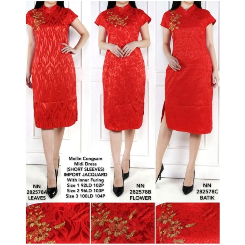 Dress Congsam 9 Model / Dress Sangjit / Dress Merah / Dress Imlek / Dress Sincia / Dress Bordir / Dr